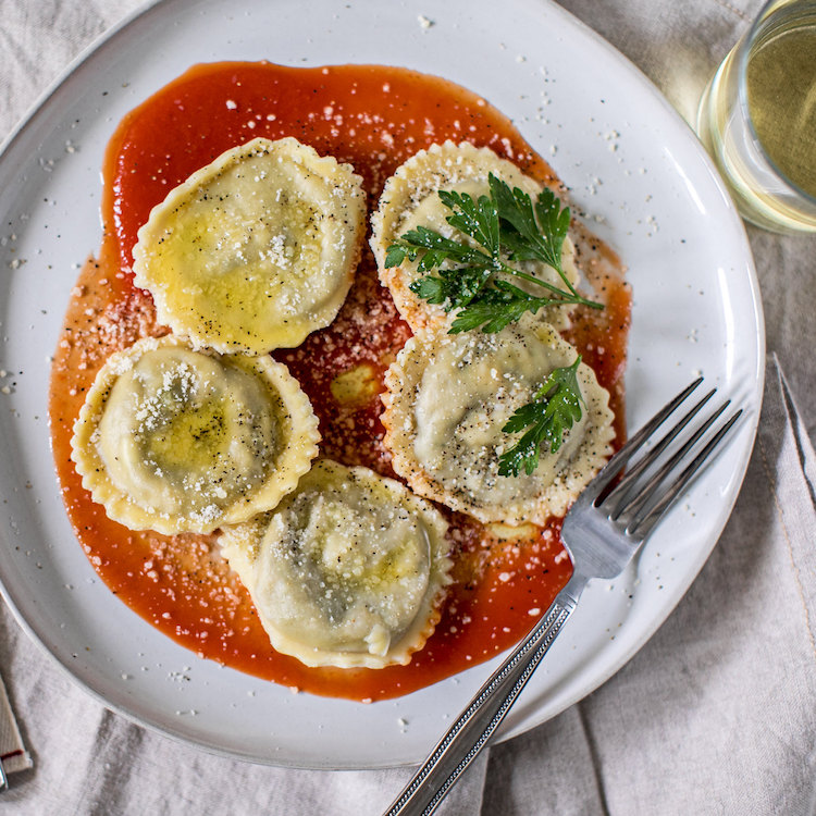 Picture of mushroom ravioli